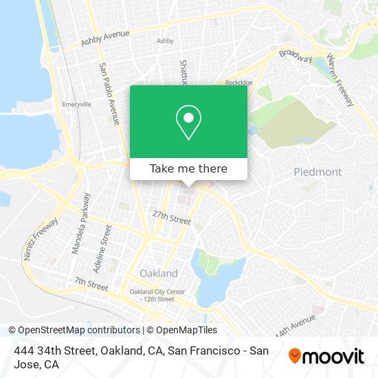 444 34th Street, Oakland, CA map