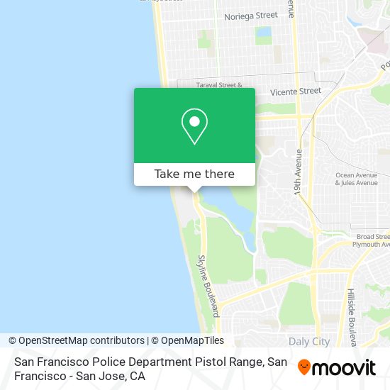 Mapa de San Francisco Police Department Pistol Range