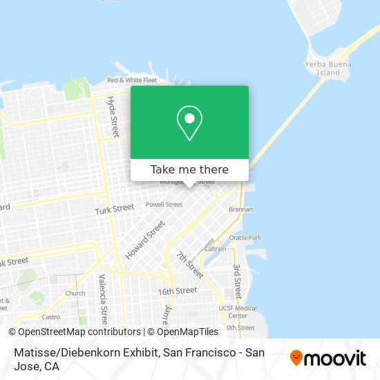 Matisse/Diebenkorn Exhibit map