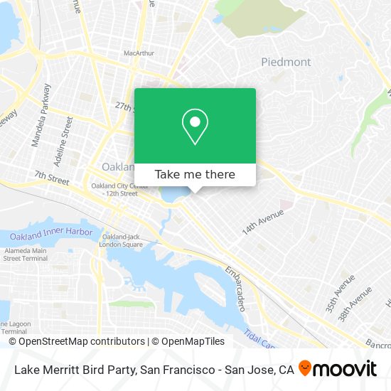Mapa de Lake Merritt Bird Party