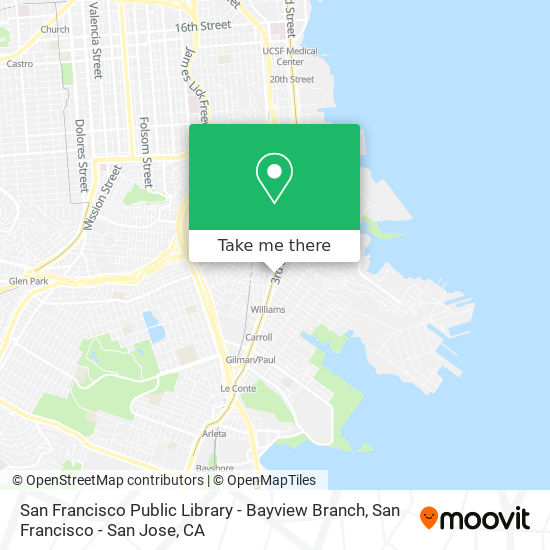 Mapa de San Francisco Public Library - Bayview Branch