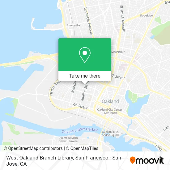 West Oakland Branch Library map
