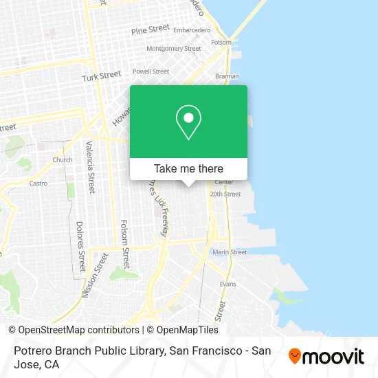 Mapa de Potrero Branch Public Library