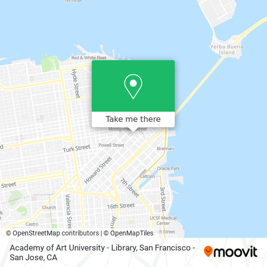 Mapa de Academy of Art University - Library