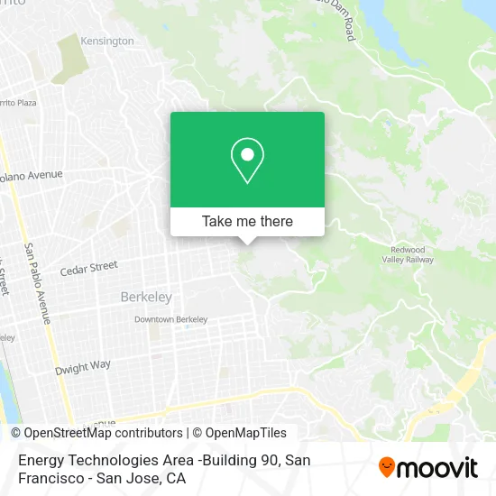Mapa de Energy Technologies Area -Building 90