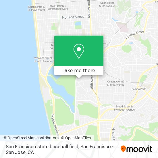 San Francisco state baseball field map