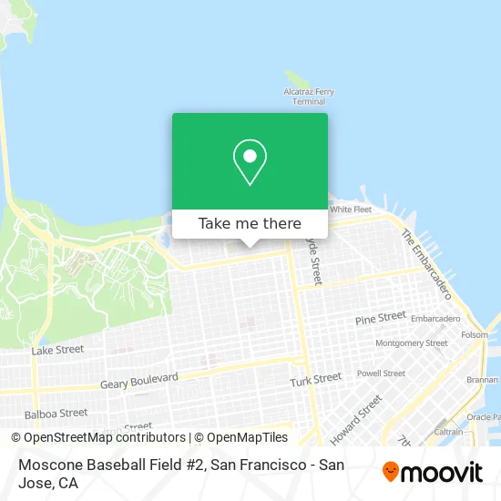 Mapa de Moscone Baseball Field #2