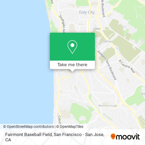 Mapa de Fairmont Baseball Field