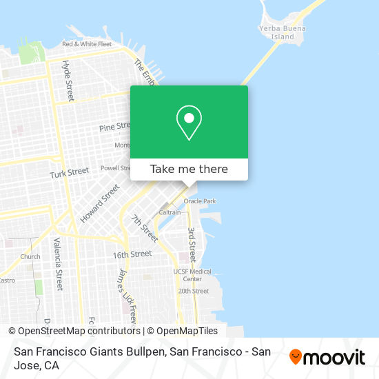 San Francisco Giants Bullpen map