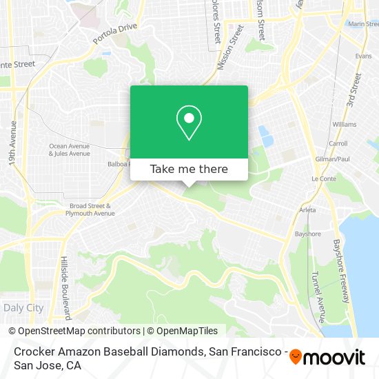 Mapa de Crocker Amazon Baseball Diamonds