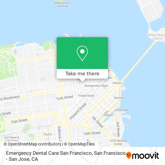 Emergency Dental Care San Francisco map