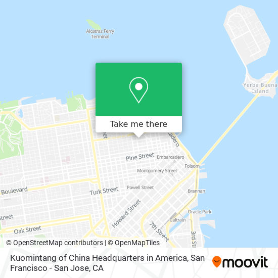 Mapa de Kuomintang of China Headquarters in America