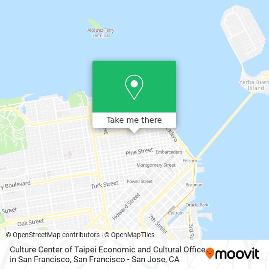 Culture Center of Taipei Economic and Cultural Office in San Francisco map