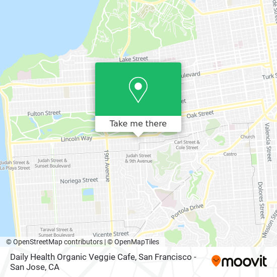 Mapa de Daily Health Organic Veggie Cafe