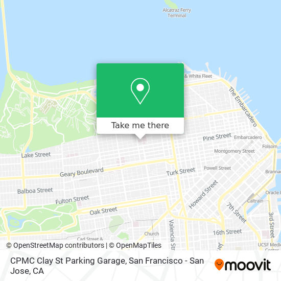 Mapa de CPMC Clay St Parking Garage