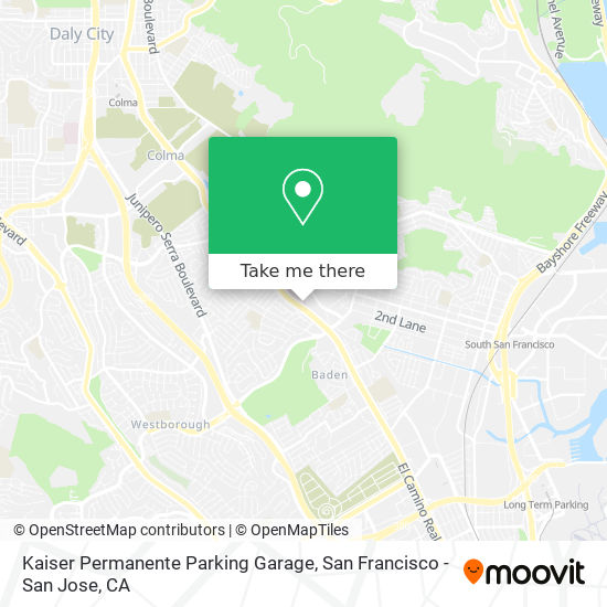 Mapa de Kaiser Permanente Parking Garage