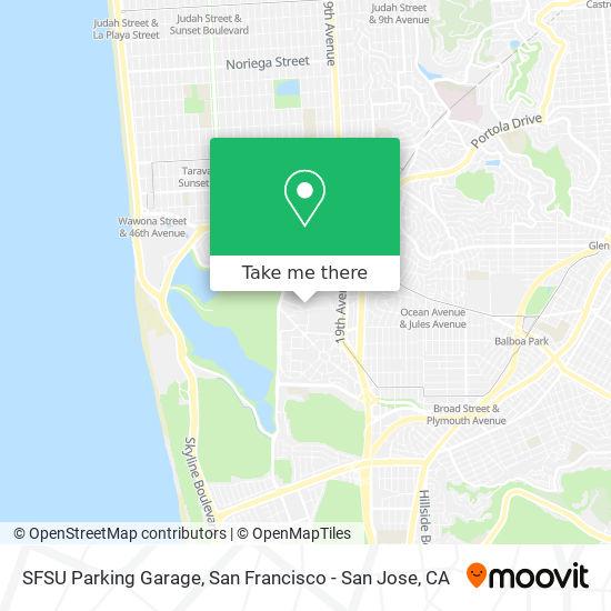 SFSU Parking Garage map