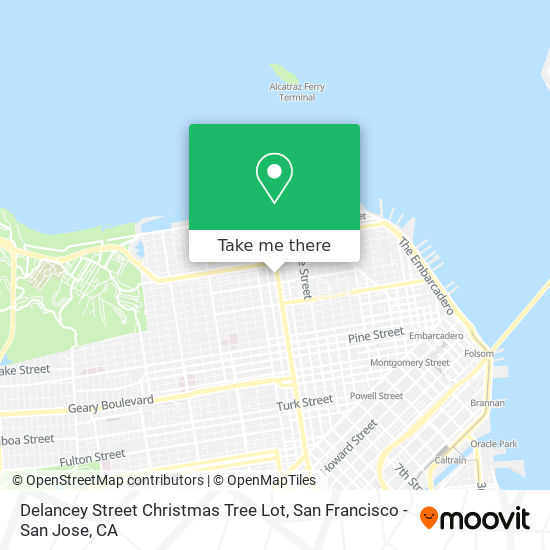Delancey Street Christmas Tree Lot map