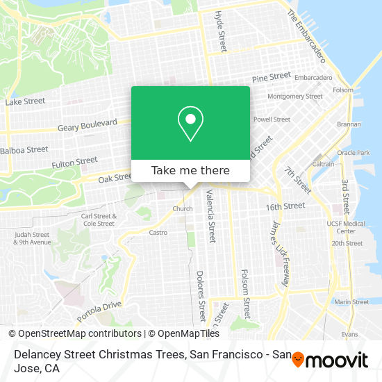 Mapa de Delancey Street Christmas Trees