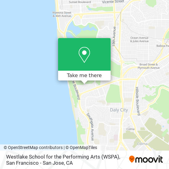 Westlake School for the Performing Arts (WSPA) map