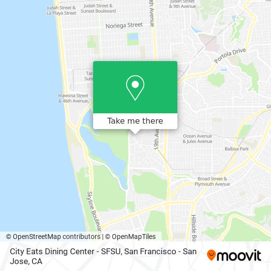 Mapa de City Eats Dining Center - SFSU