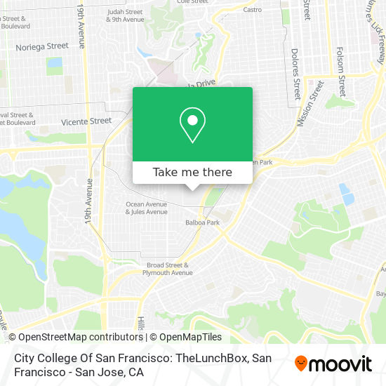 City College Of San Francisco: TheLunchBox map