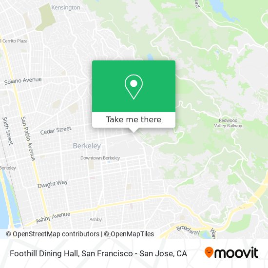 Foothill Dining Hall map