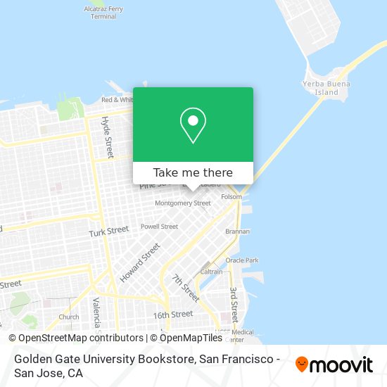 Golden Gate University Bookstore map