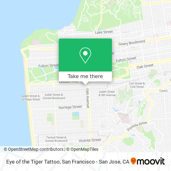 Eye of the Tiger Tattoo map