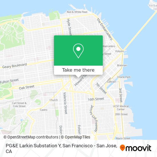 Mapa de PG&E Larkin Substation Y