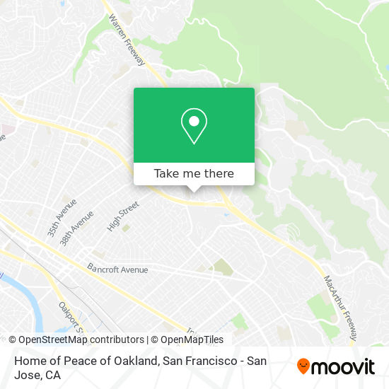 Home of Peace of Oakland map