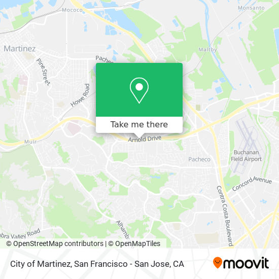 City of Martinez map