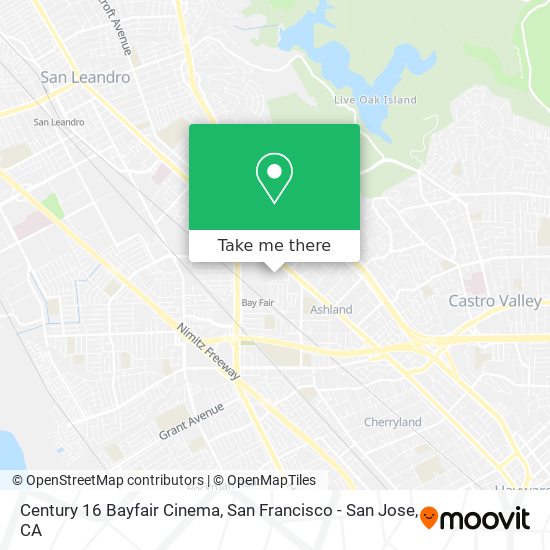 Century 16 Bayfair Cinema map