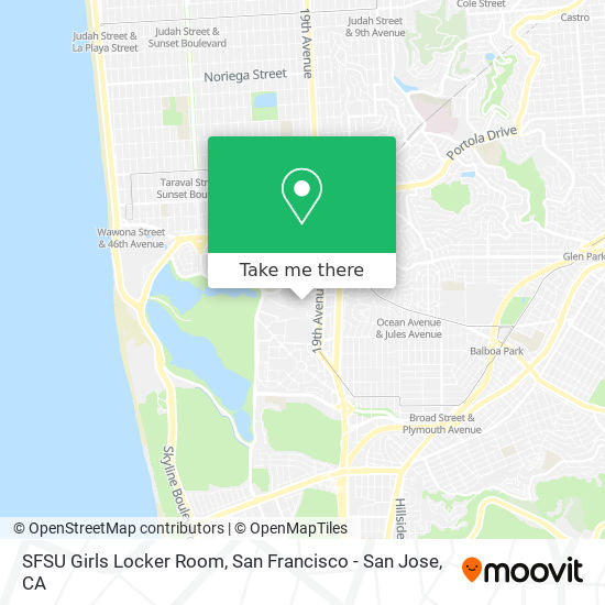 SFSU Girls Locker Room map