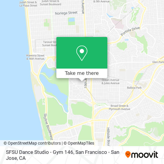 Mapa de SFSU Dance Studio - Gym 146