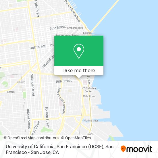 University of California, San Francisco (UCSF) map