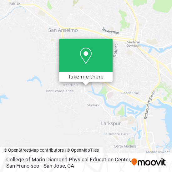 College of Marin Diamond Physical Education Center map