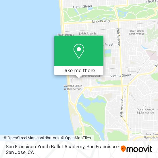 San Francisco Youth Ballet Academy map