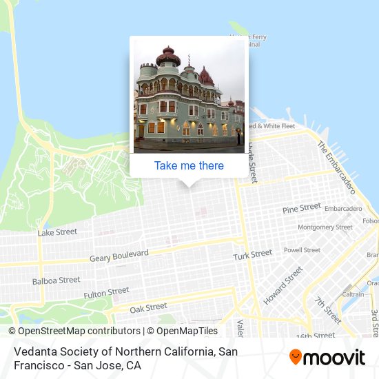 Vedanta Society of Northern California map