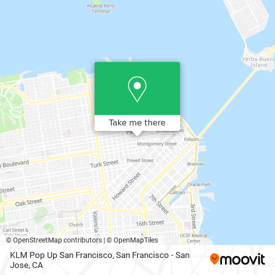 Mapa de KLM Pop Up San Francisco