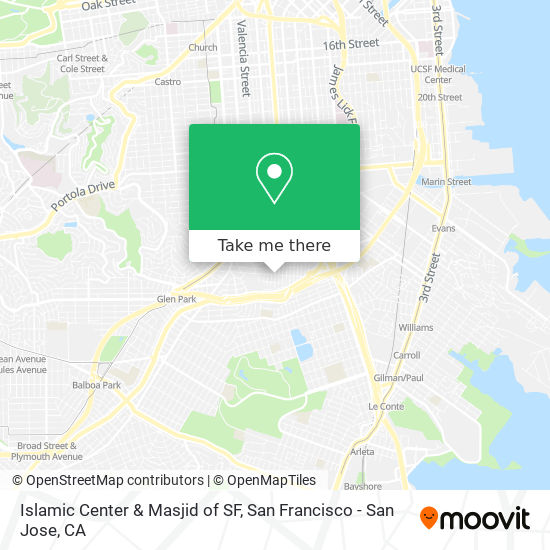 Mapa de Islamic Center & Masjid of SF