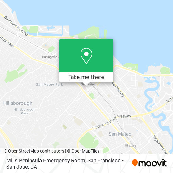 Mills Peninsula Emergency Room map