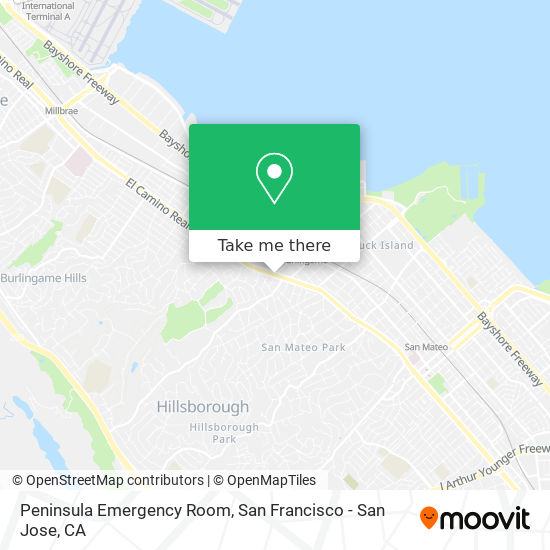 Peninsula Emergency Room map