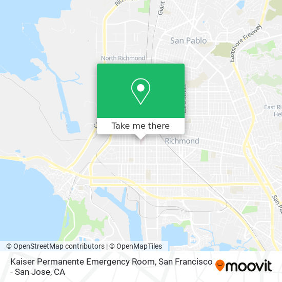 Kaiser Permanente Emergency Room map