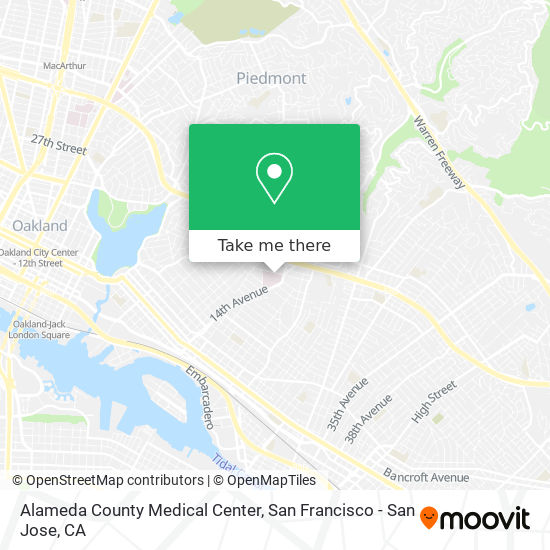 Alameda County Medical Center map