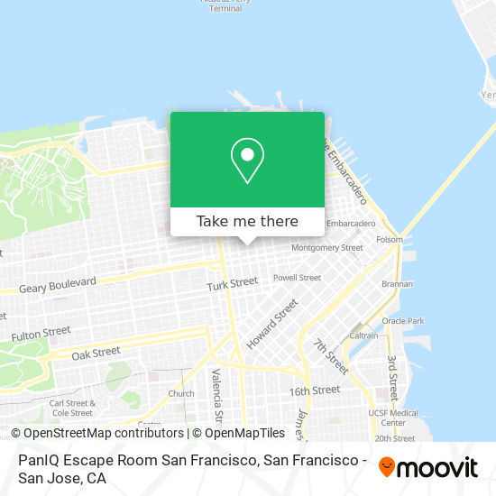 Mapa de PanIQ Escape Room San Francisco