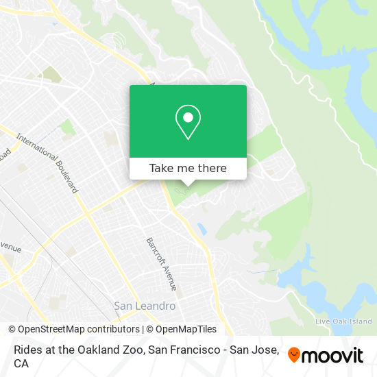 Rides at the Oakland Zoo map