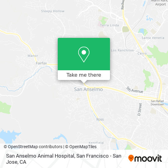 Mapa de San Anselmo Animal Hospital