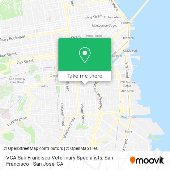 Mapa de VCA San Francisco Veterinary Specialists