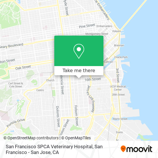 San Francisco SPCA Veterinary Hospital map